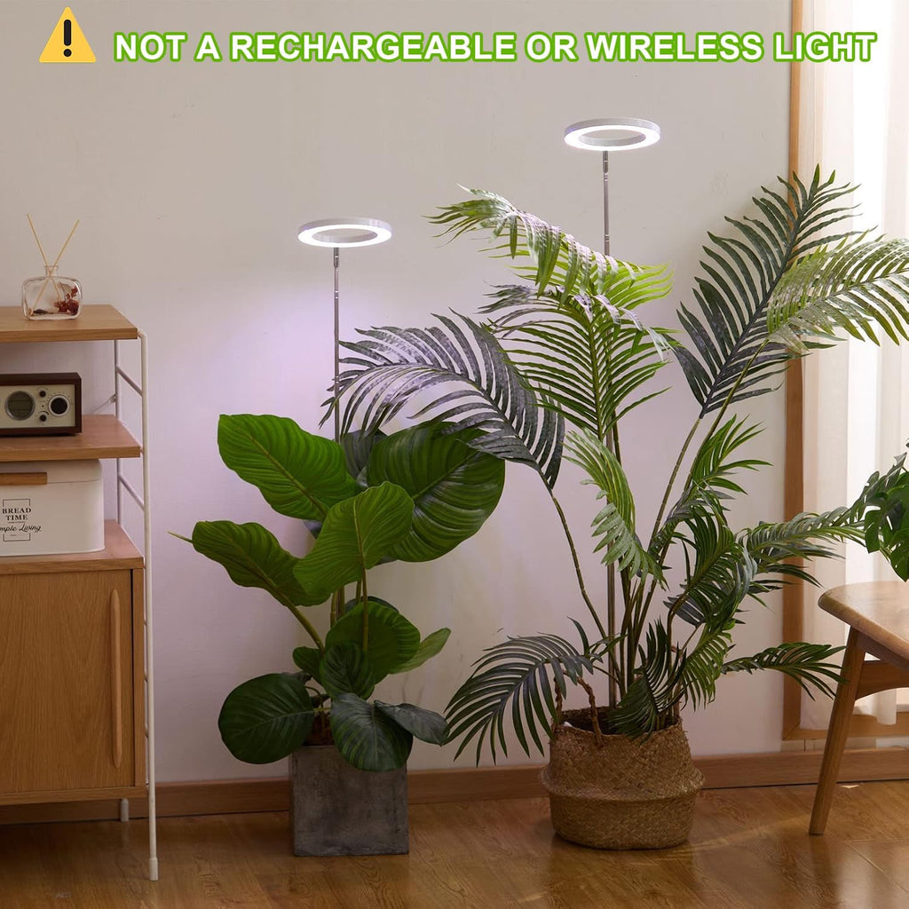 Plant Grow Light,yadoker LED Growing Light Full Spectrum for Indoor Plants,Height Adjustable, Automatic Timer, 5V Low