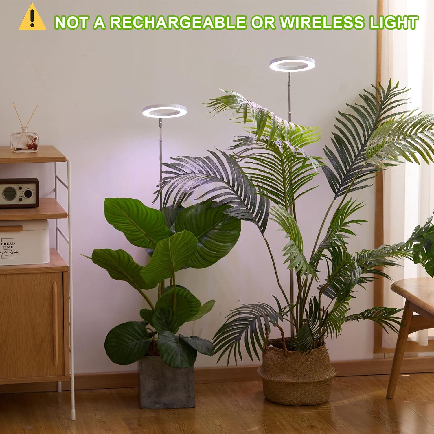 Plant Grow Light,yadoker LED Growing Light Full Spectrum for Indoor Plants,Height Adjustable, Automatic Timer, 5V Low