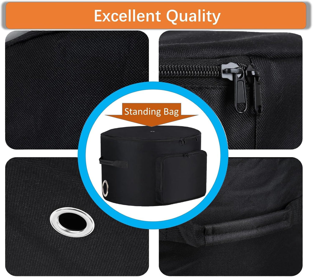 Garden Hose Holder Standing Bag, Water Hose Holder Pot Bag for Outside, with Hose Entry Hole; Drainage & Breathable