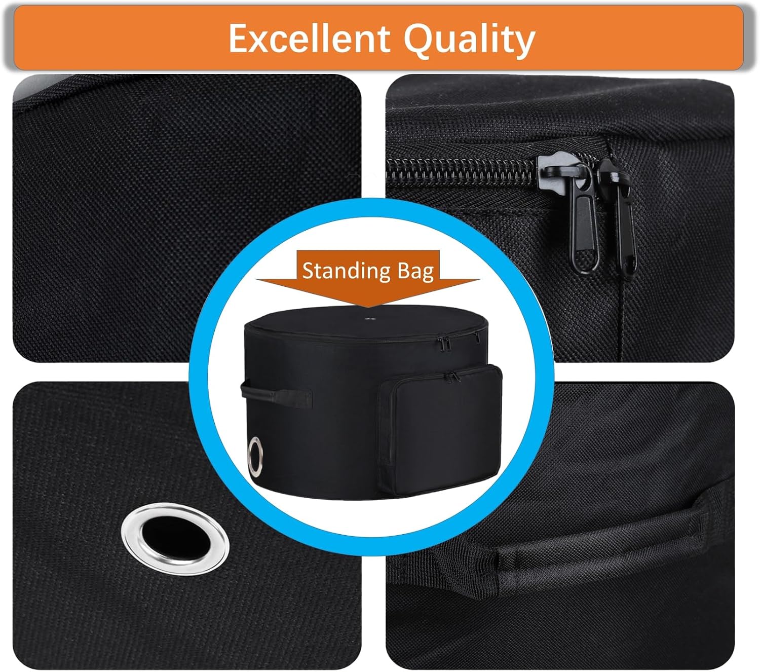Garden Hose Holder Standing Bag, Water Hose Holder Pot Bag for Outside, with Hose Entry Hole; Drainage & Breathable