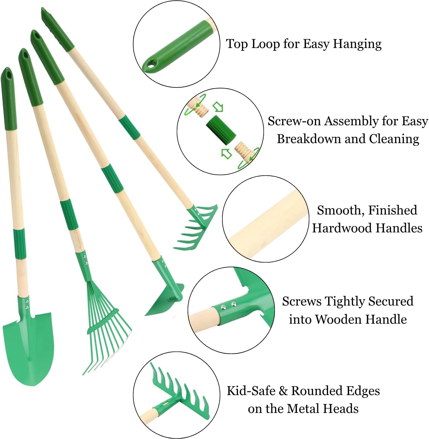 Kids Gardening Tools Set with Wheelbarrow - 13Pcs Heavy-Duty Outdoor Toys for Kids Ages 3-8 Boys & Girls, STEM