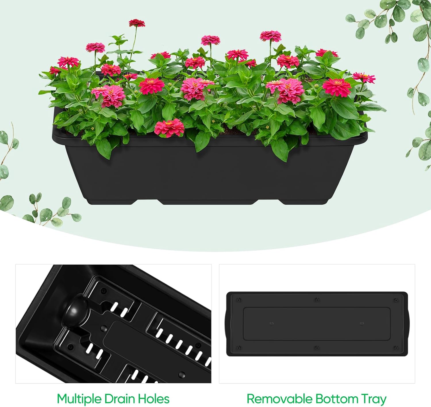 Raised Garden Bed 3 Tier Vertical Garden Planter Elevated Planter Boxes Outdoor Herb Planter with Drainage Holes