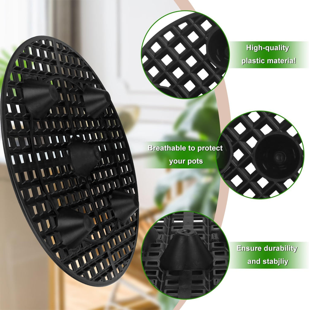 30 Pack Plant Pot Elevators 11.8 Inch Plastic Plant Risers, Plant Level Pot Elevator for Indoor & Outdoor Planters