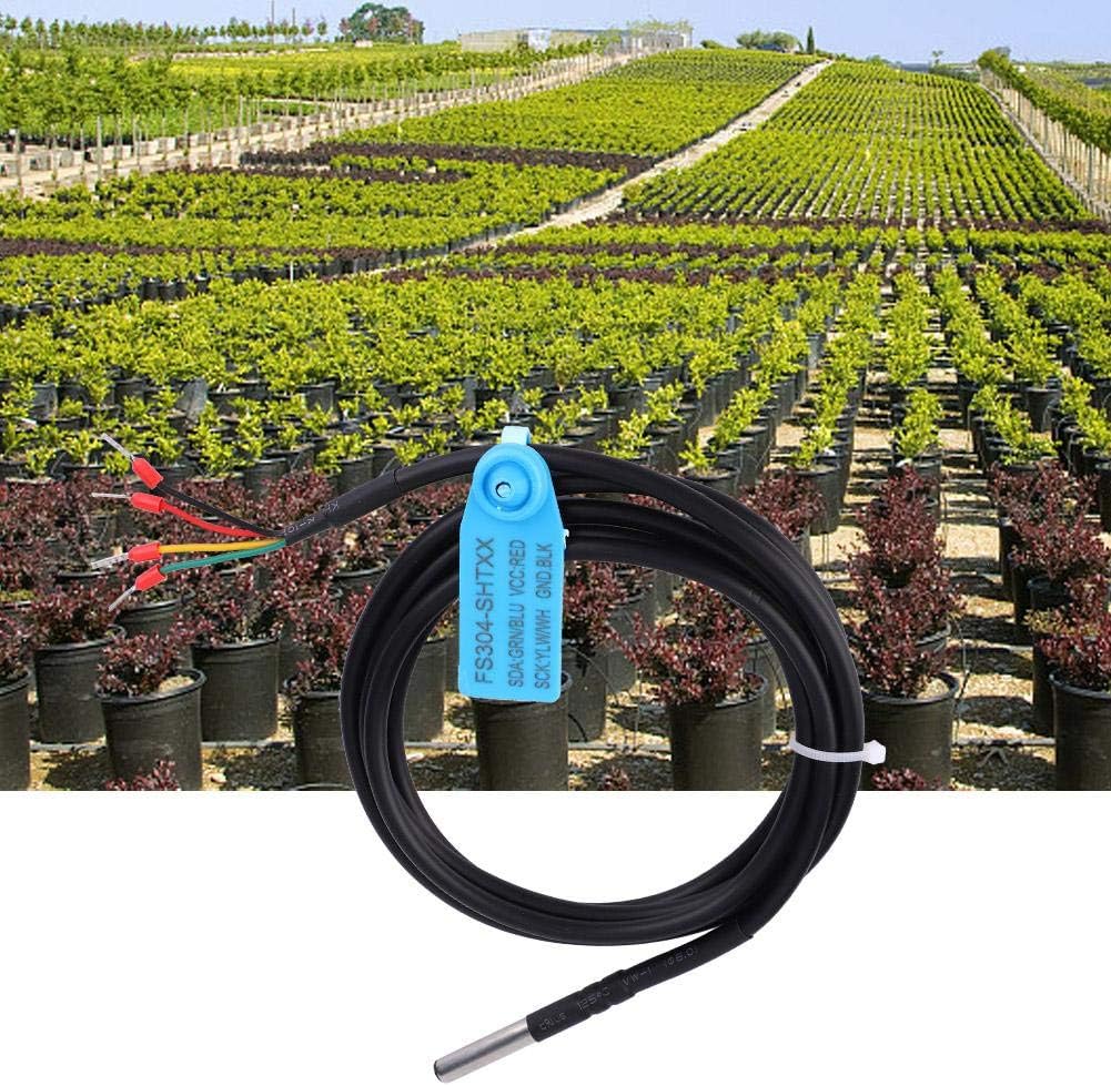 Sensor Probe, I2C Interface Soil Temperature & Humidity Sensor Probe Soil Tester Digital Waterproof Sensor Monitoring