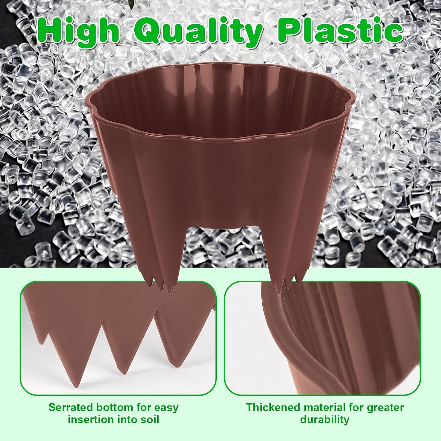 3 Pack of 12 Inch Planting Grow Rings, Planting Protective Round Garden Edging, Keeping Plants Separated, Weed Control