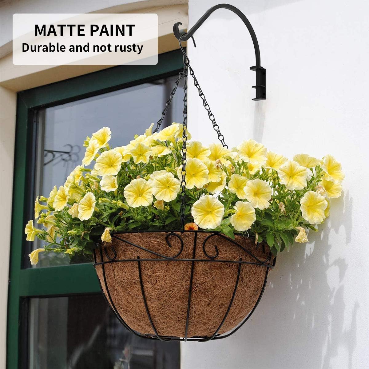Swivel Plant Hanger for Hanging Plant, Plant Hanging Holder,Heavy Duty Black Iron Plant Hanger Brackets for Hanging
