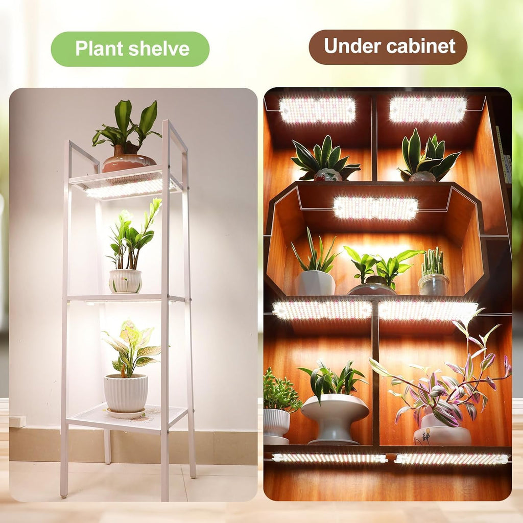4Pack 2026 Ultra-Thin Panel Grow Lights for Seed Starting, Vegetables, Greenhouse & Under Cabinet & Shelf Plants with