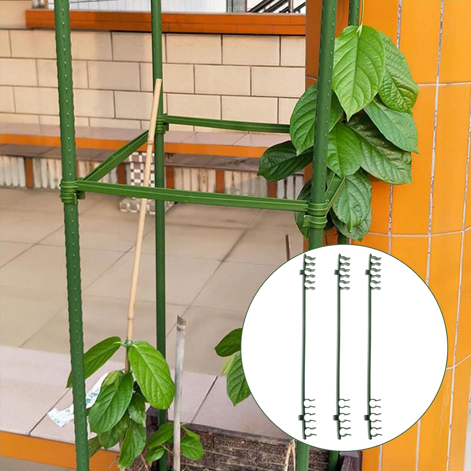 50PCS Stake Arms for Tomato Cage, 11.8 Inches Garden Stake Connectors, Expandable Trellis Connectors for 11mm Diameter
