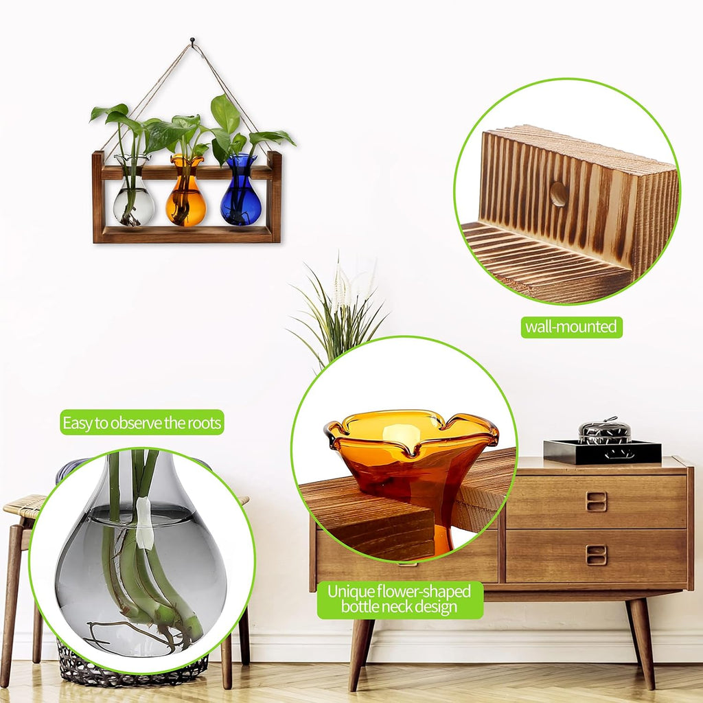 Plant Propagation Station Plant Terrarium Unique Birthday Gifts for Women | Plant Lovers Home Office Decor Planter with