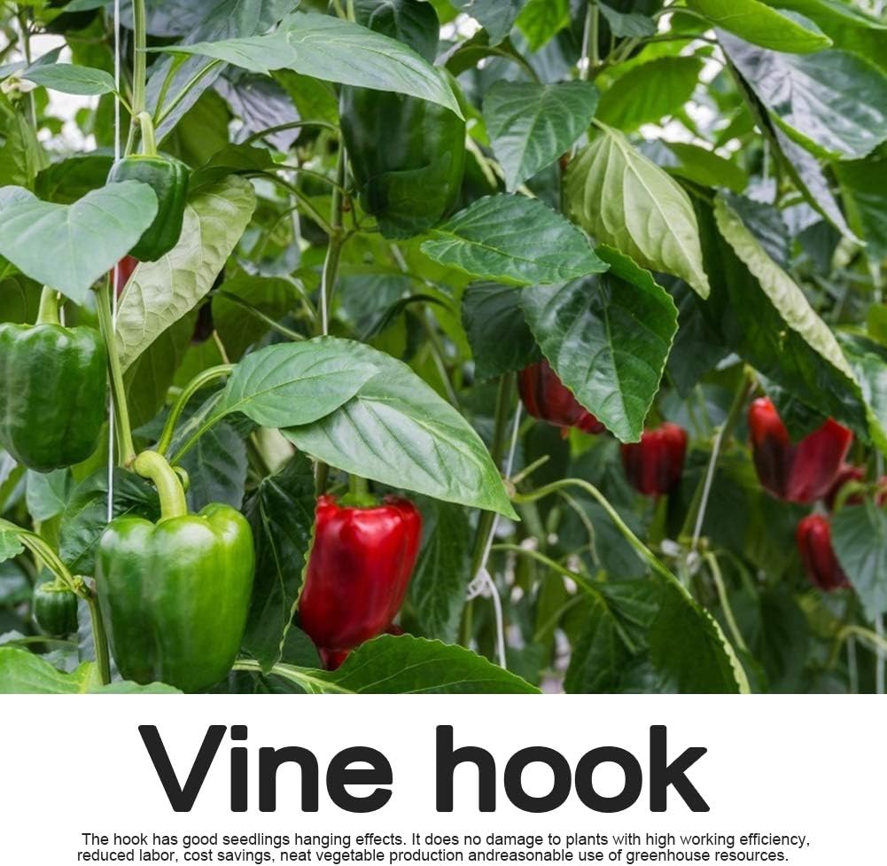 DAMEING Plant Climbing Hooks, Tomato Support J Hook Garden Hooks to Prevent Tomatoes from Pinching or Falling Off