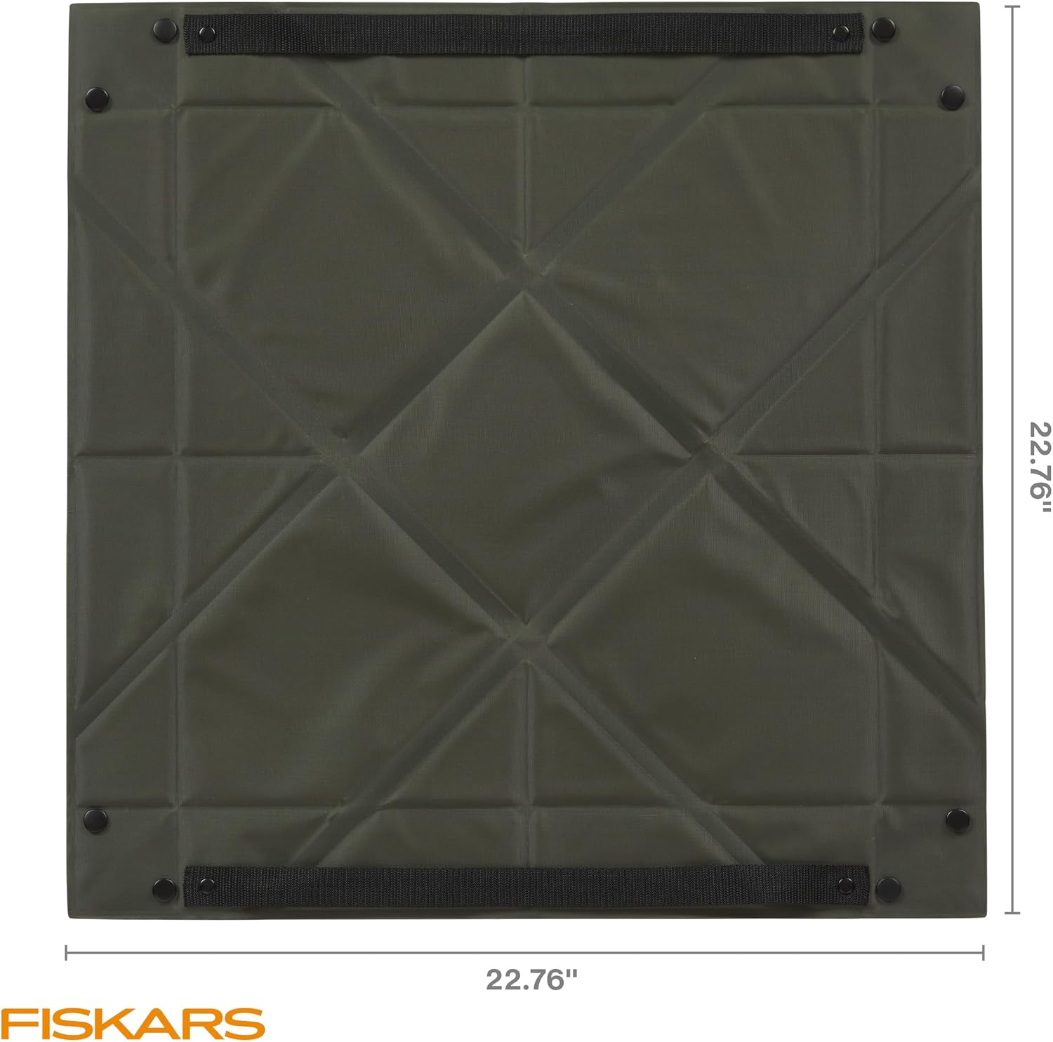 Fiskars 17.5" x 17.5" Foldable Planting Mat for Indoor Gardening | Repotting Mat and Potting Tray with Snap-Up Sides