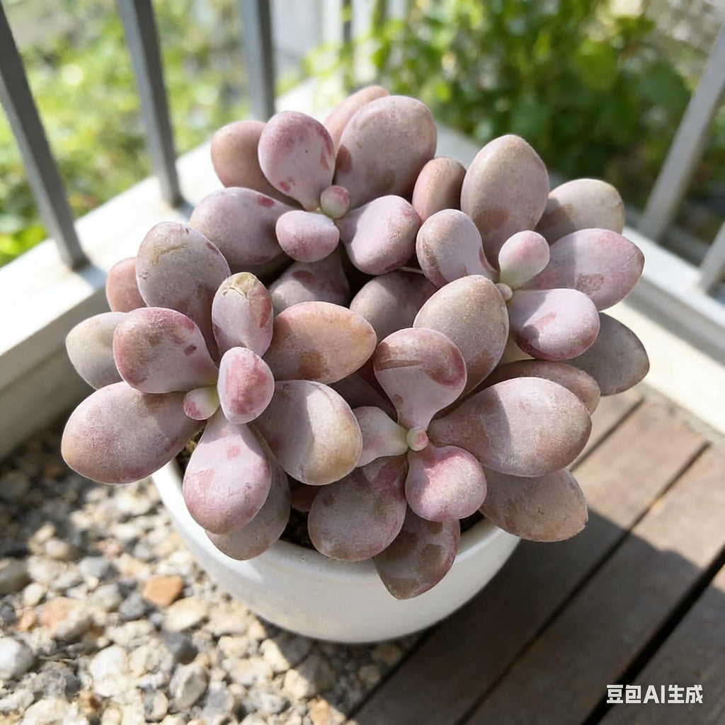 Live Graptopetalum Succulent with Gardening Tools – Graptopetalum amethystinum (Rose) Walther, Small Easy Care