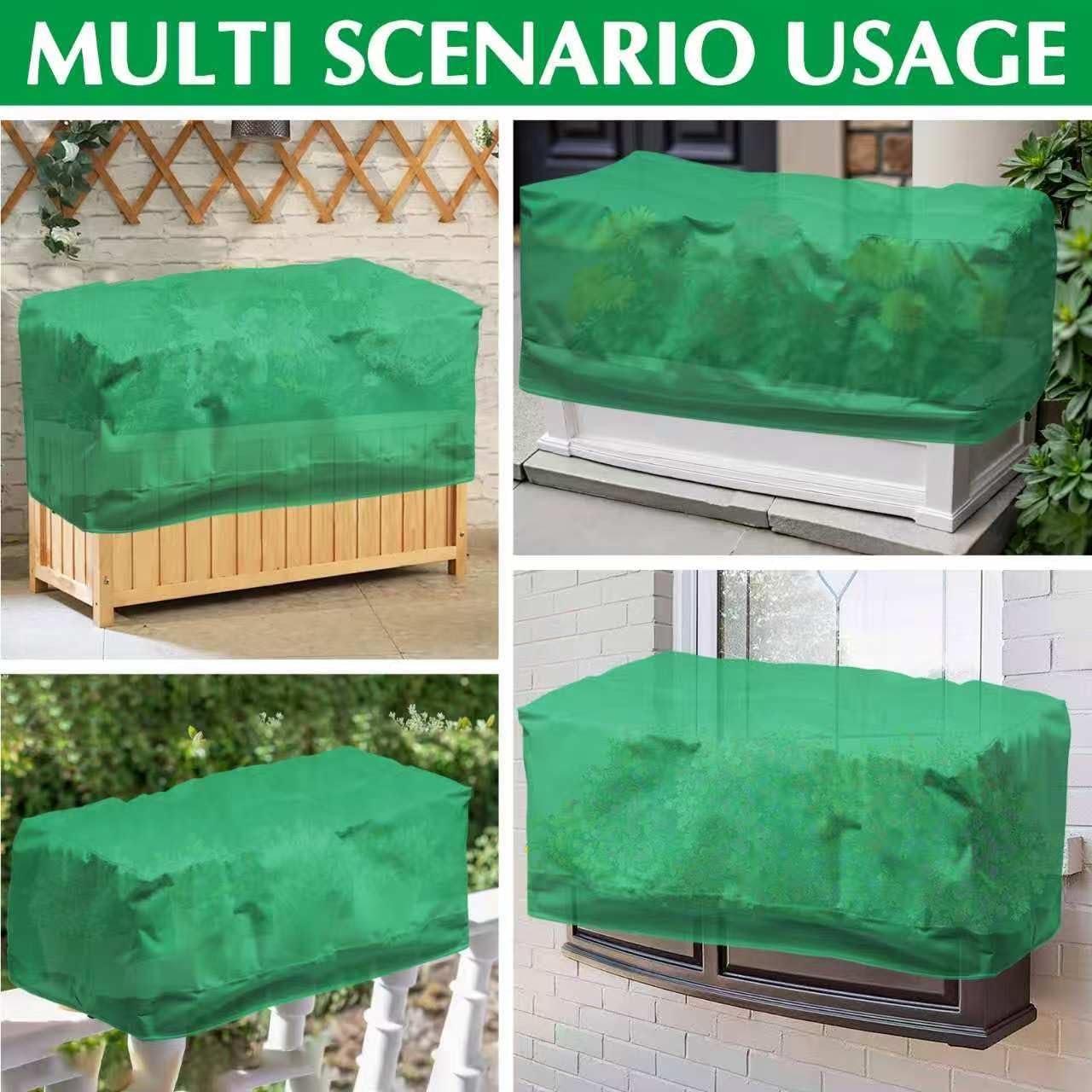 2 Pack 59" x 35" x 17" Upgraded Insulation Raised Garden Bed Cover with Thermal Aluminum Film Liner, Rectangular Plant