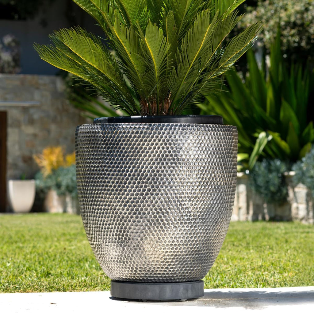 Omnia Plant Glider: Plant Caddy - 11.8In, 200lb Capacity - Charcoal