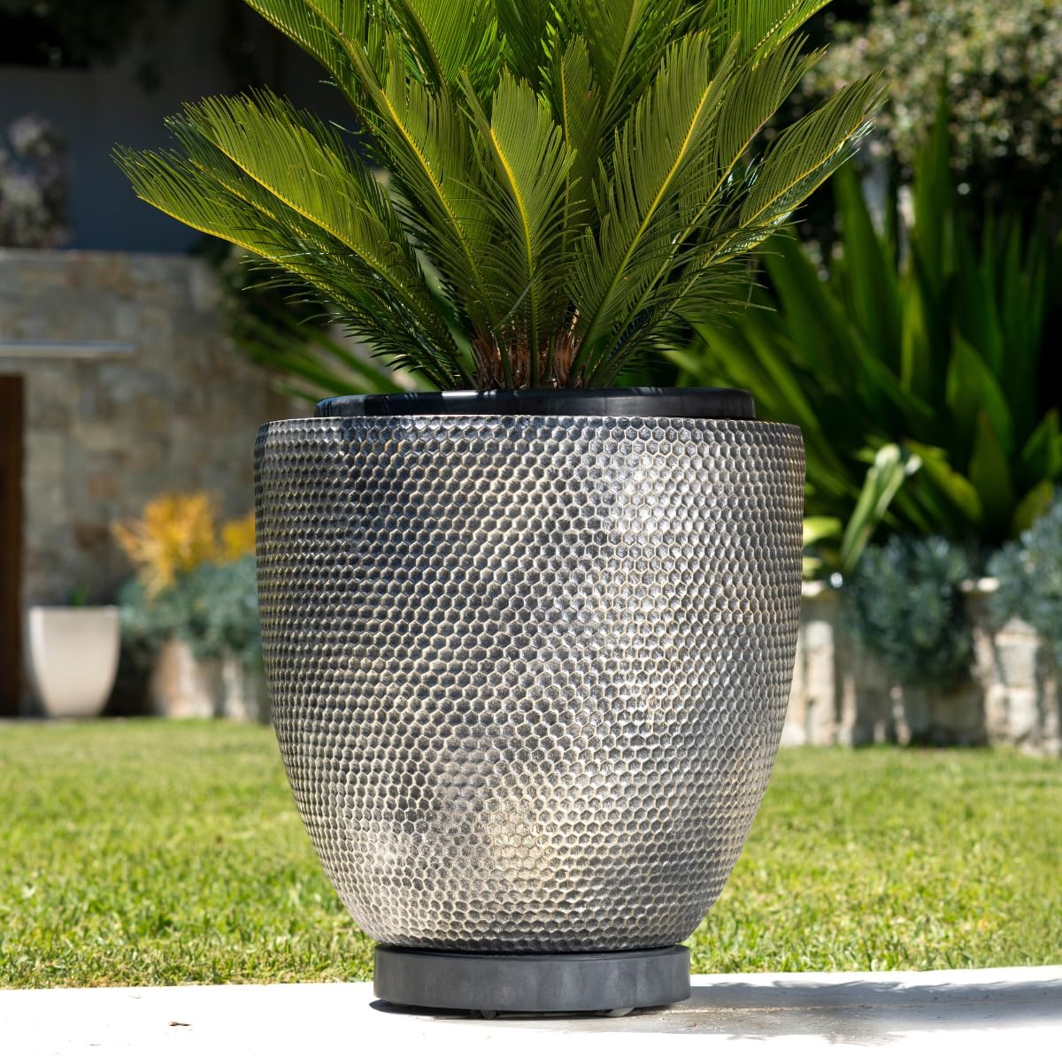 Omnia Plant Glider: Plant Caddy - 11.8In, 200lb Capacity - Charcoal