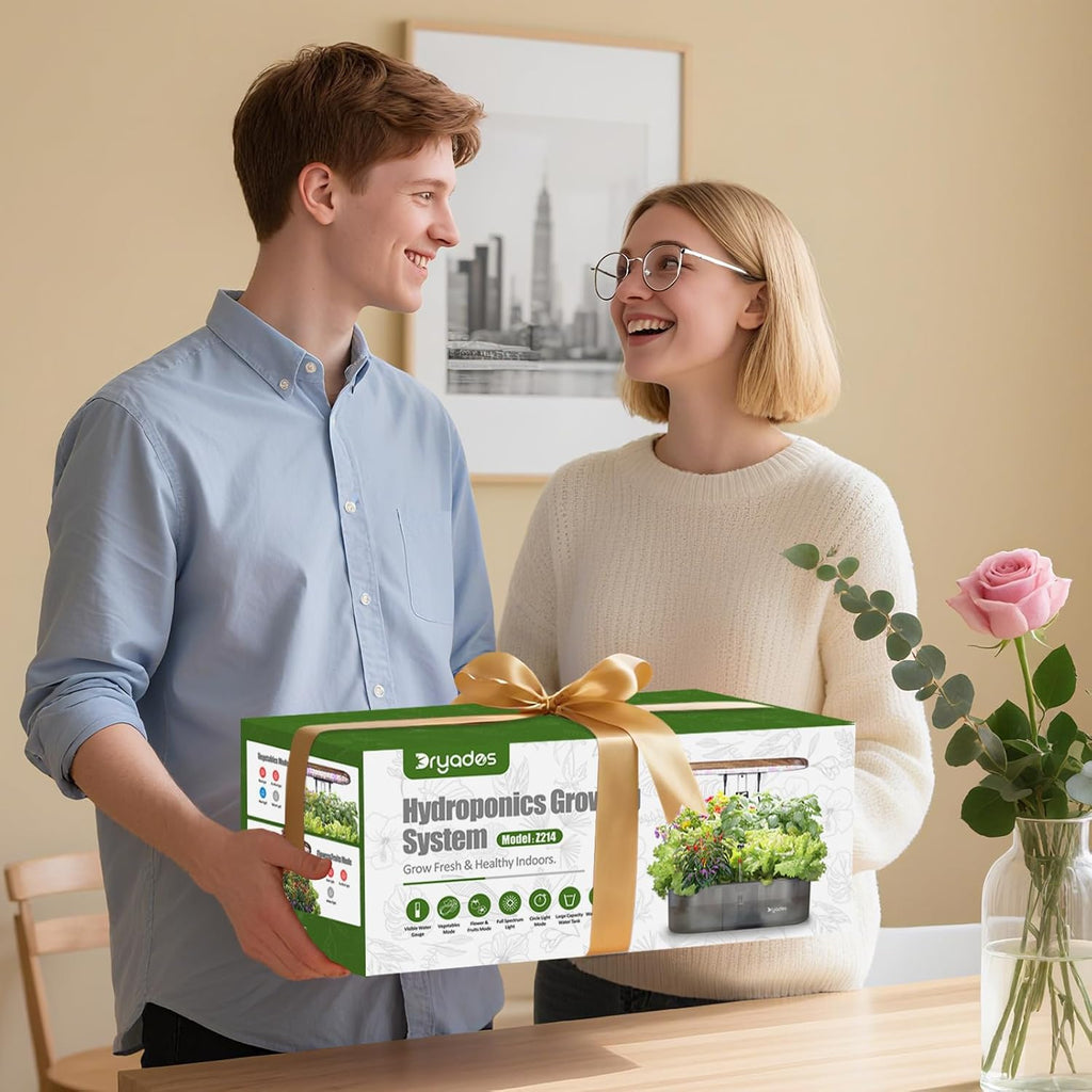 Hydroponics Growing System Indoor Garden: 12 Pods Indoor Herb Garden Kit with LED Grow Light Plant Germination Kit