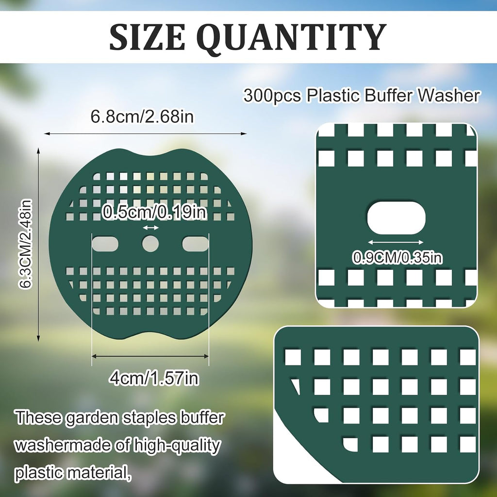 300 Pcs Landscape Staple Gasket Garden Landscape Staples Washer Pad Yard Pins Pad for Outdoor Weed Barrier Fabric Yard