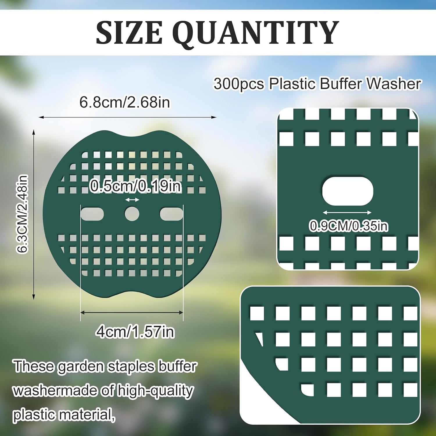 300 Pcs Landscape Staple Gasket Garden Landscape Staples Washer Pad Yard Pins Pad for Outdoor Weed Barrier Fabric Yard