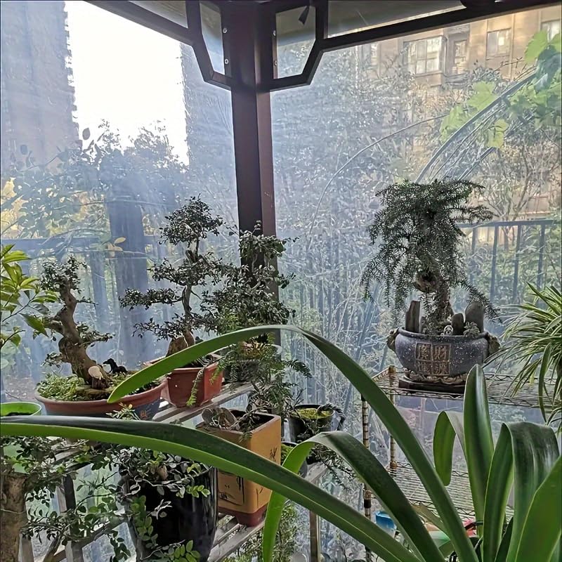 Clear Tarps Waterproof with Grommets 6mil Plant Cover Freeze Protection Frost Plastic Sheeting Rain Tarps Greenhouse
