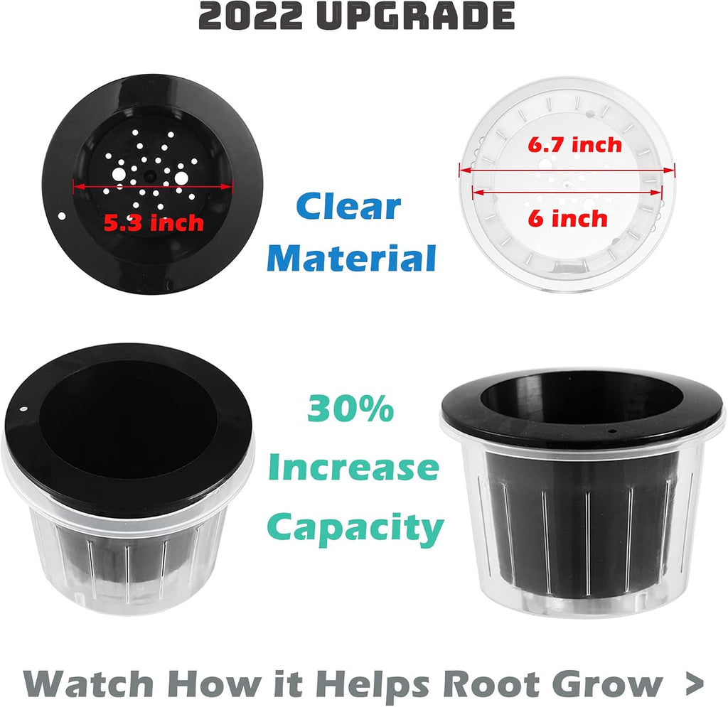 6 Pack 6.7" Self-Watering Planters Flower Pots for Indoor Garden Devil's Ivy, African Violet, Ocean Spider Plant