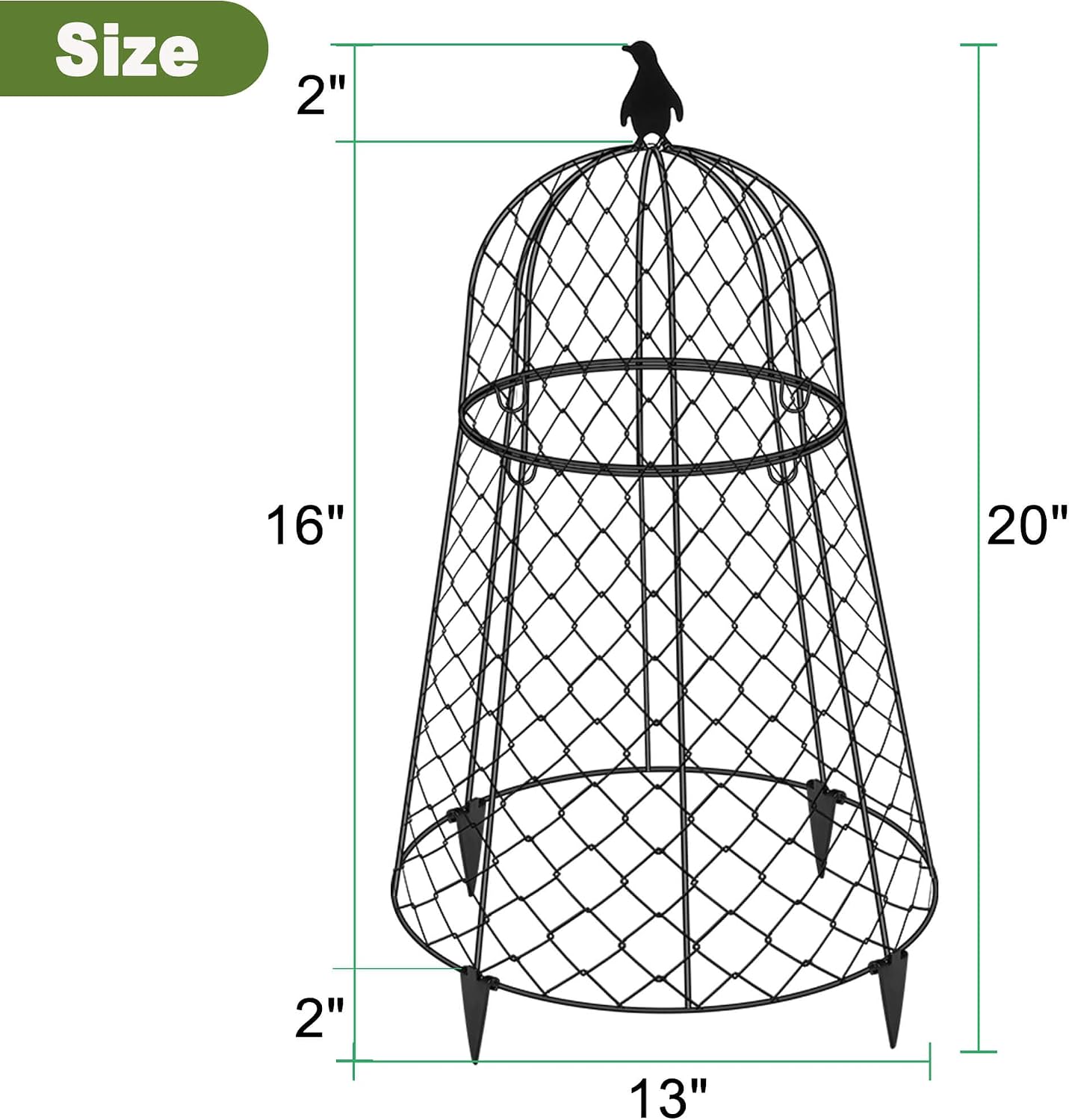 Garden Cloches for Plants, Chicken Wire Cloche, Plant Cloche and Cages, Wire Plant Protectors from Animals, Protection