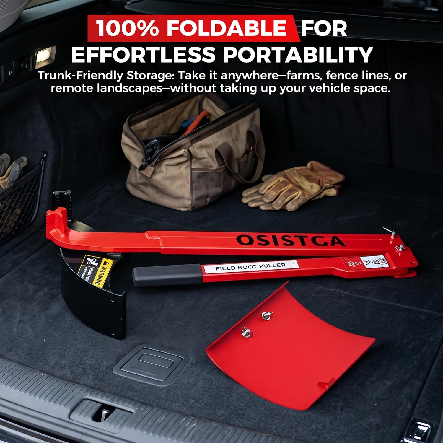 Tree Puller & Sapling Puller Tool, Heavy Duty Root Puller for 1/4" to 2" Woody Stems, High Leverage Manual Tree Root