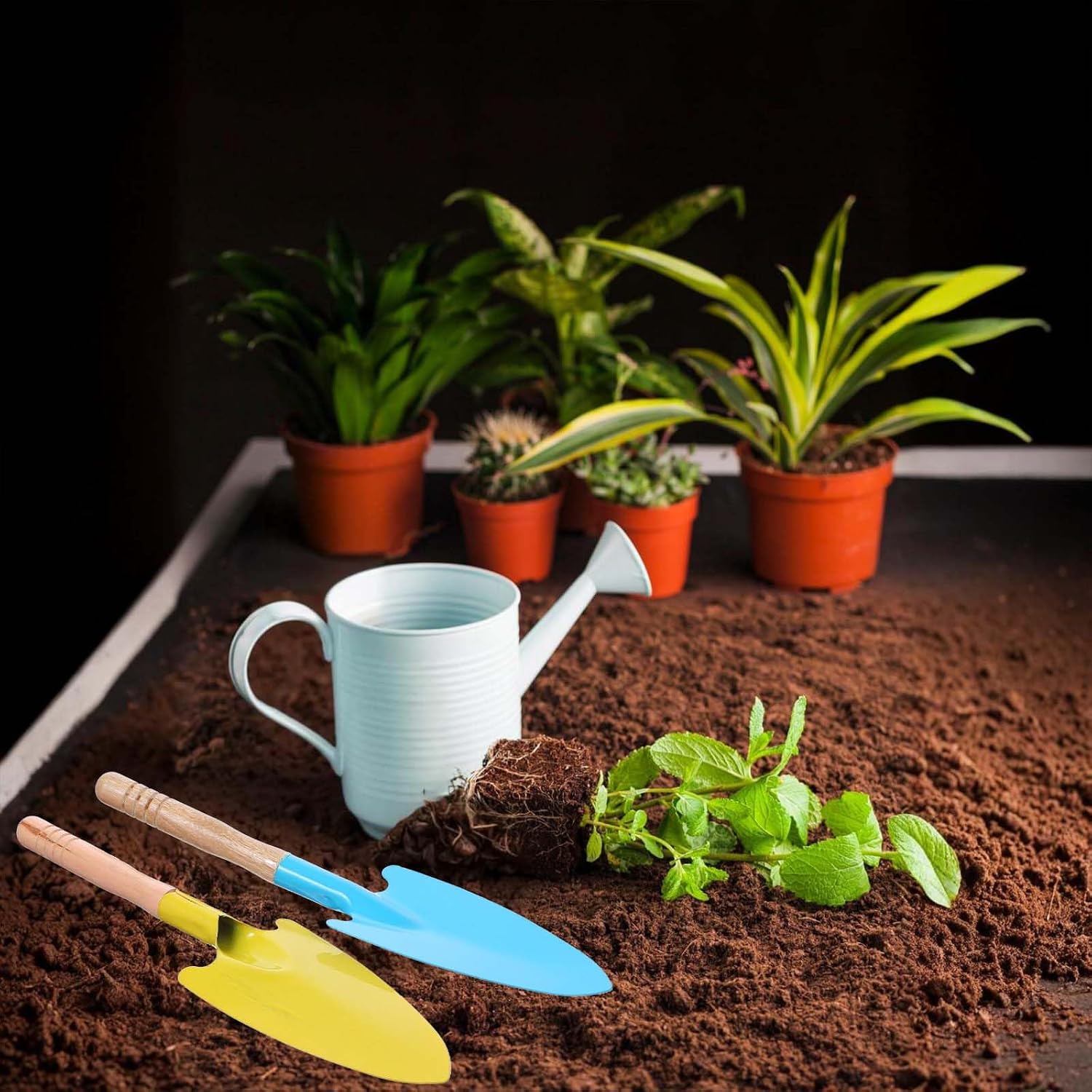 20 Pcs Colorful Metal Hand Shovel Digging Trowel Set Transplanting Garden Shovel for Flower Soil Planting Women Men