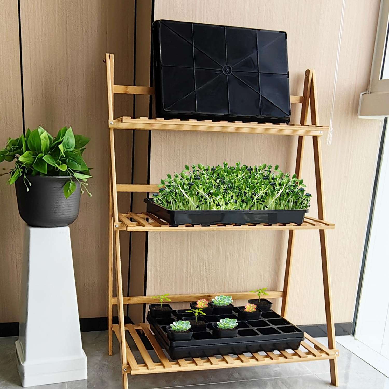 RooTrimmer 5 Pack Nursery Potting Tray, Carrying and Holding Plant Tray for Seeds Starting Pot, Collecting Drainage