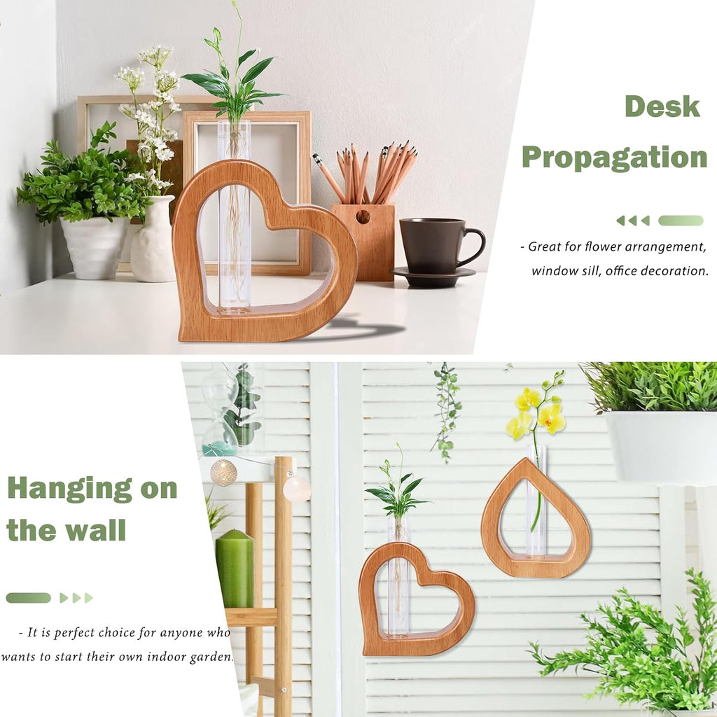 Plant Propagation Stations 2 PCS Wall Hanging Planters | Wall hanging Glass Tubes Terrarium Plants for Indoor Plant