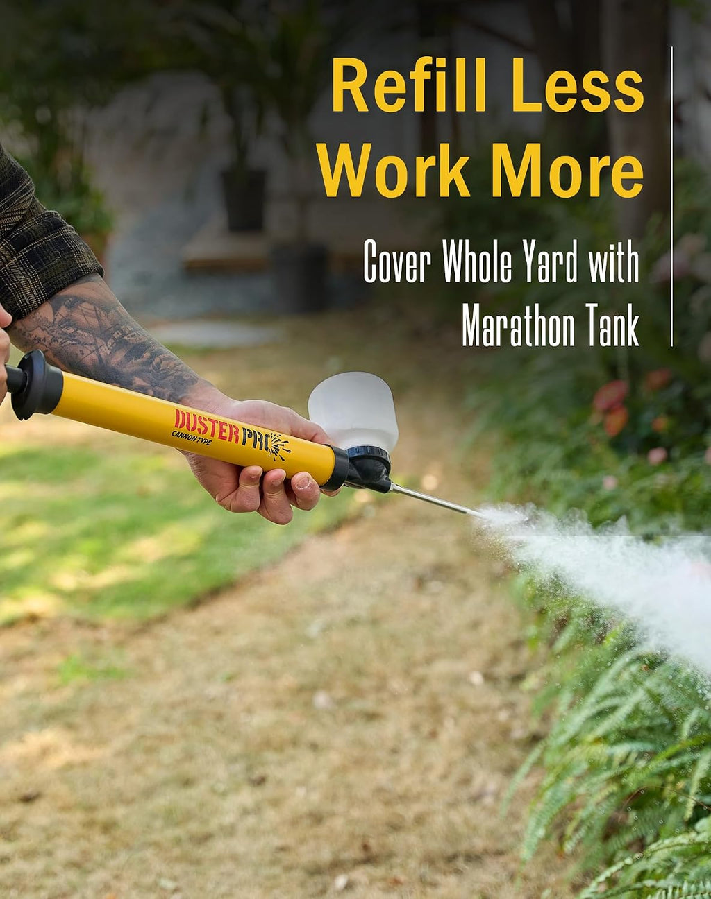 Relime Diatomaceous Earth Cannon Pump Large Capacity Powder Duster 4FT Long | High-Efficiency Dusting•No More Sore