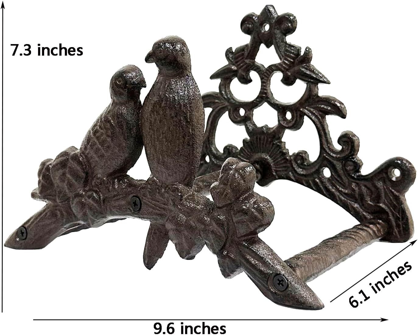 Garden Hose Holder Cast Iron Heavy Duty Water Hose Hanger, Outside Wall Mount, Solid Metal Decorative