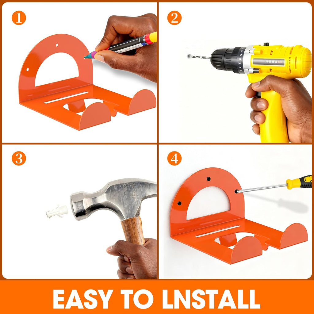 Weed Eater Hanger, Garage Organizer Trimmer Rack Wall Mount, Garden Power Tool Holder Garage Hooks for Grass Trimmer