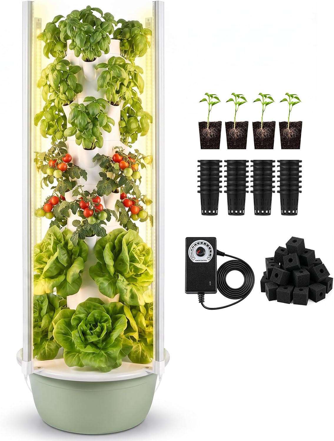 SUNPACK Sundome Plastic Multi-Vented Humidity Dome, Clear, 7" (Pack of 5) - Ideal for Greenhouses or Indoor Gardening, Able to Adjust Humidity with Vents