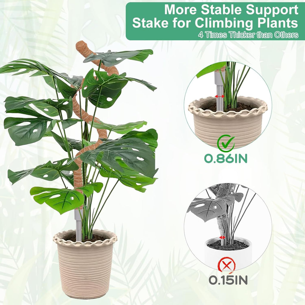 2 Pack Moss Pole, 40 Inch Monstera Plant Support, Moss Poles for Climbing Plants Indoor DIY, Coco Coir Plant Pole Moss