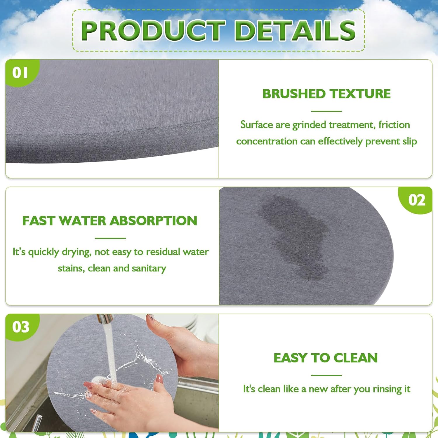 12Pcs Diatomaceous Earth Coaster 4/6/8inch Diatomite Plant Saucer Stone Plant Sourcer Instant Dry Water Absorbent