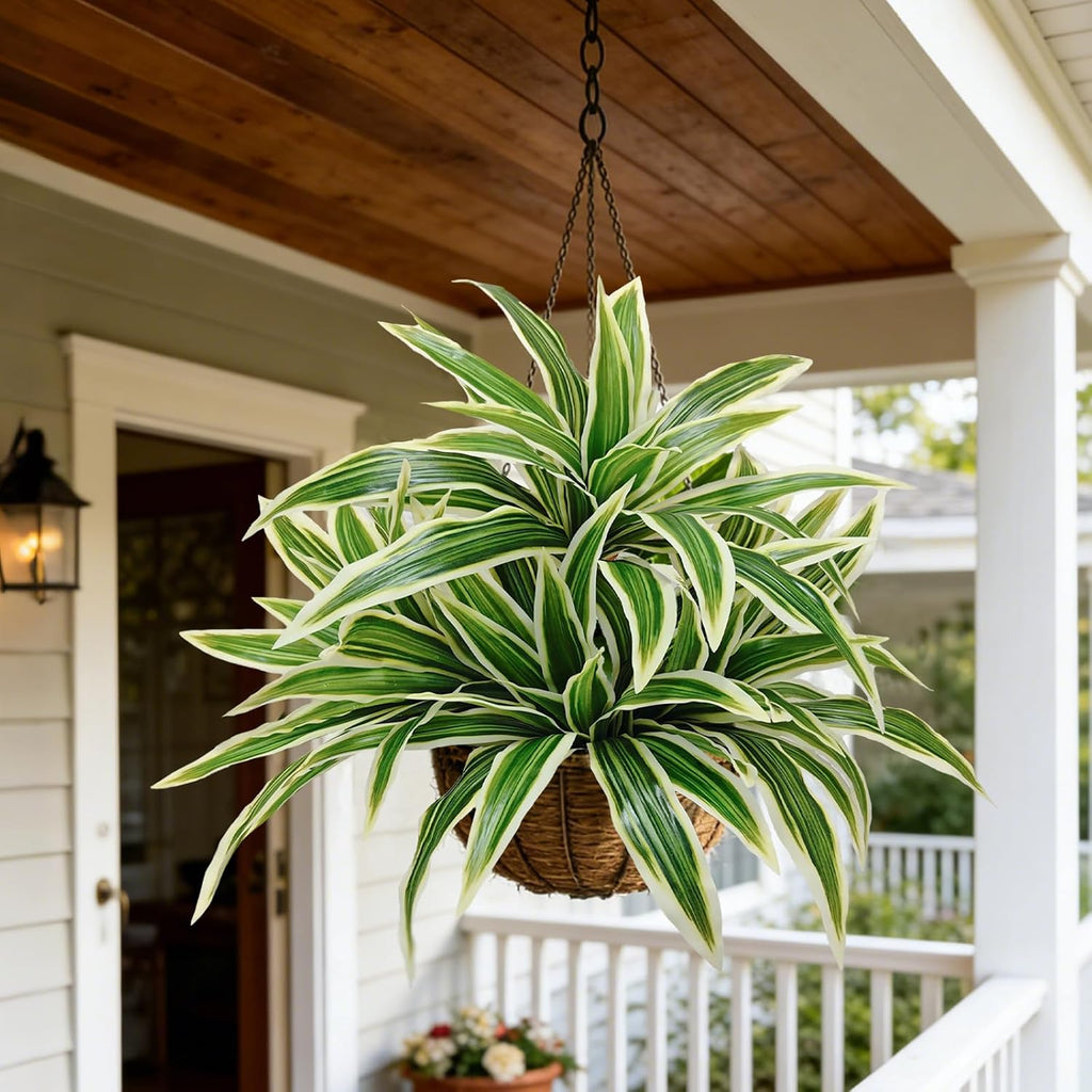 Fake Ferns,2 Planter 35in Outdoor Faux Plants UV Resistant,3D Real Touch Fake Plants Total 160 Blades,Weatherproof