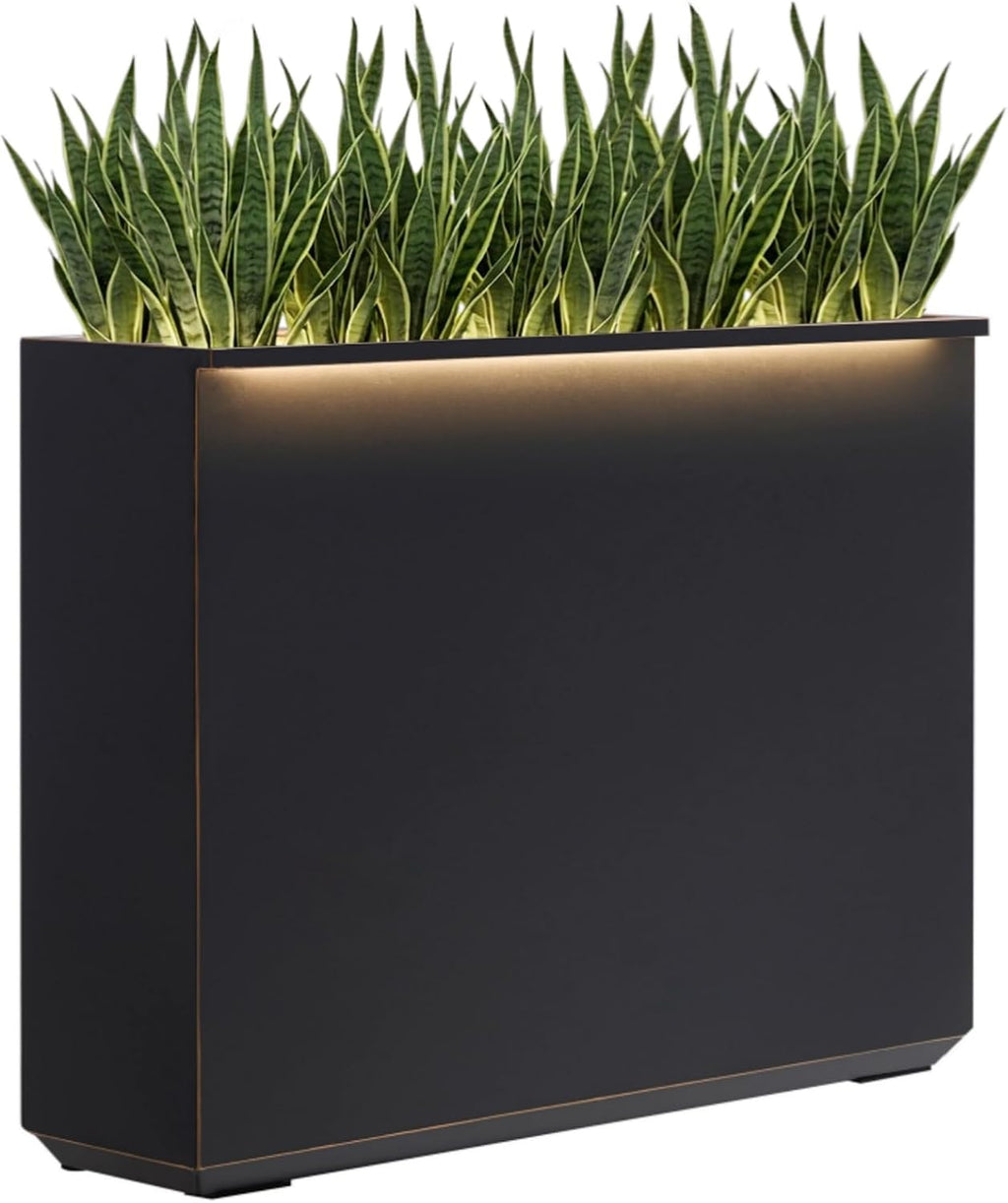 Garden Elements Indoor/Outdoor Glazed Brushed Happy Plastic Planter, Large, Bright Pink, 15" (Pack of 2)