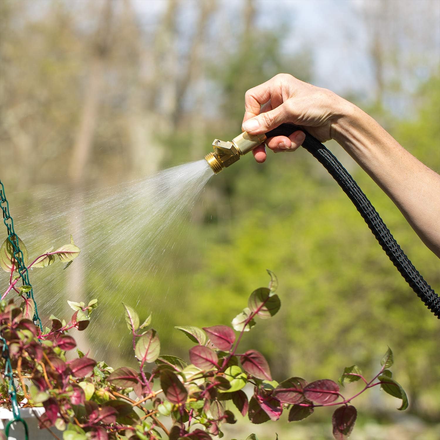 Flexi Hose Lightweight Expandable Garden Hose, 50FT - Retractable Garden Hose, Water Hose - No-Kink Flexibility, 3/4