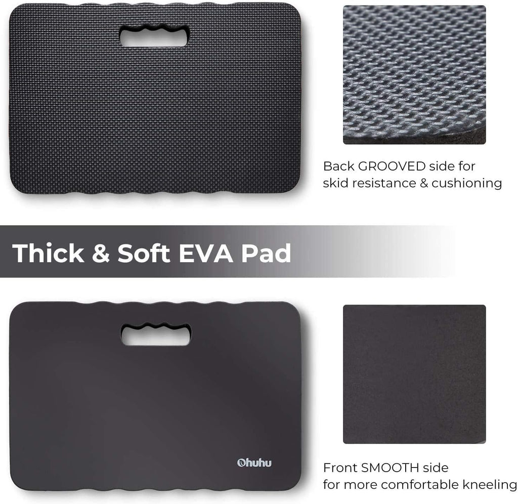 Ohuhu Premium Thick Kneeling Pad, 2-Pack Large Comfortable Gardening Knee Mat with 2 Different Surfaces, Extra Thick