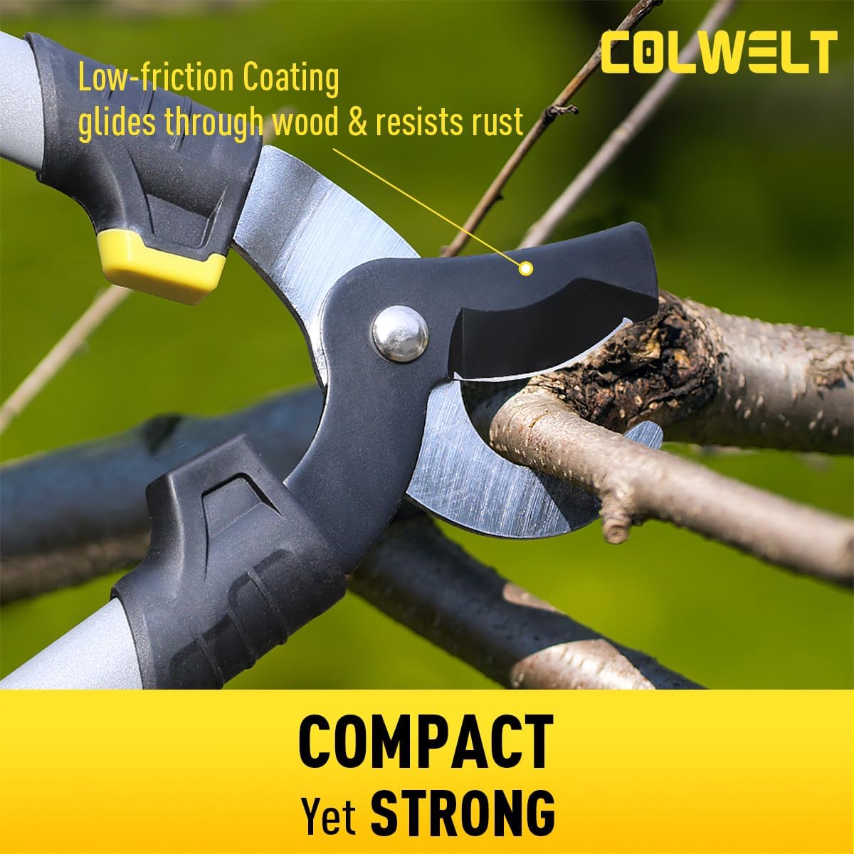 Colwelt Loppers Hedge Clippers Garden Shears 3Pcs, 17’’ Gardening Scissors | Compact 17in Garden Pruning Shears Set