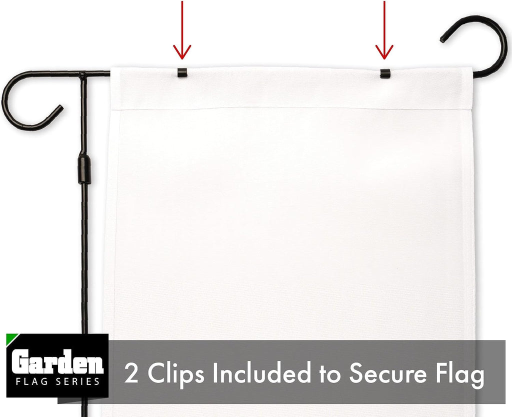G128 2 Pack: Yard Garden Flags Holder, Garden Flag Stand Outdoor Flag Holder, Black Iron 36" H x 16" W
