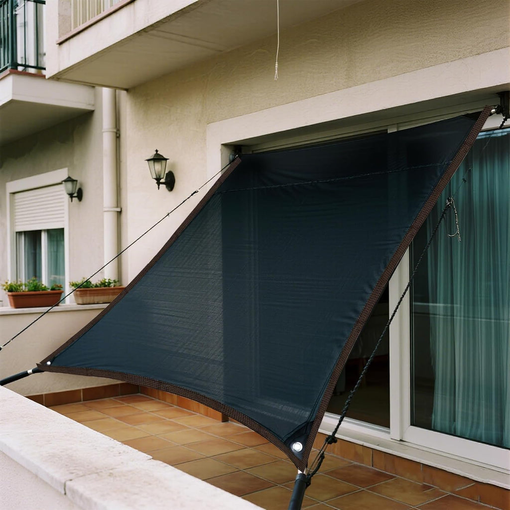 winemana 10x20 FT Garden Shade Cloth Black Mesh Tarp with Grommets | 40% Resistant Sun Shade Netting, for Greenhouse