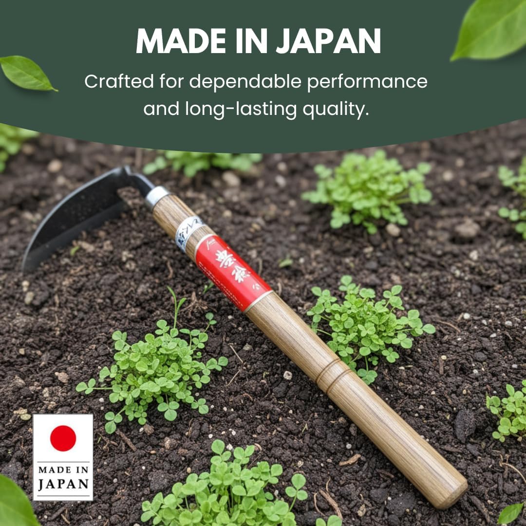 forest Originals Hounen Miyawaki Nejiri Kama Weeder – Japanese Weeding Sickle, Twisted Stainless Steel, 4.7 in (12 cm)