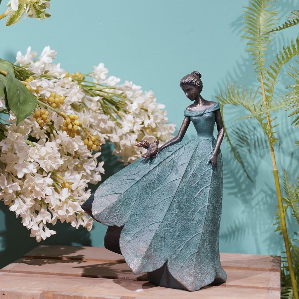 Guichifun Fairy Statue Leaf Angel Girls Gardening Gifts for Women