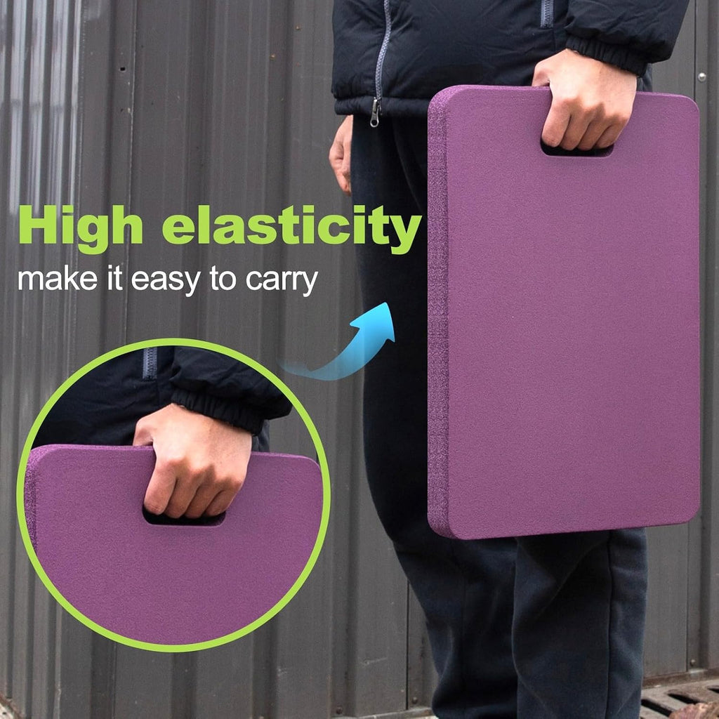 YUDI & GARDEN Thick Kneeling Pad, Purple, 2-Pack | Soft High-Density Foam, Protects Knees, For Gardening, Outdoor