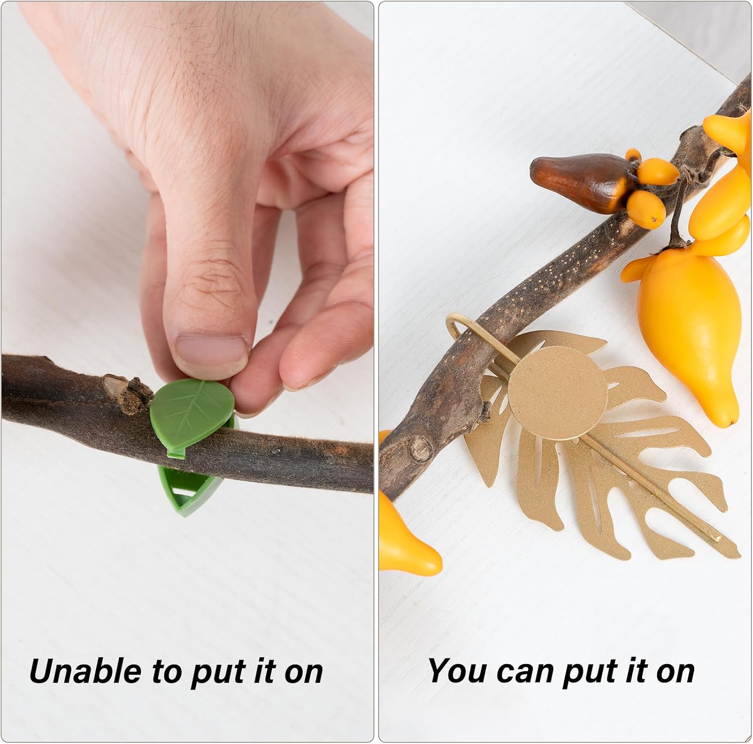 5Pcs Plant Hooks for Vines - Indoor Climbing Plants SupporWall Hooks | Cute leaf shape - Climber Plant Clips for Money