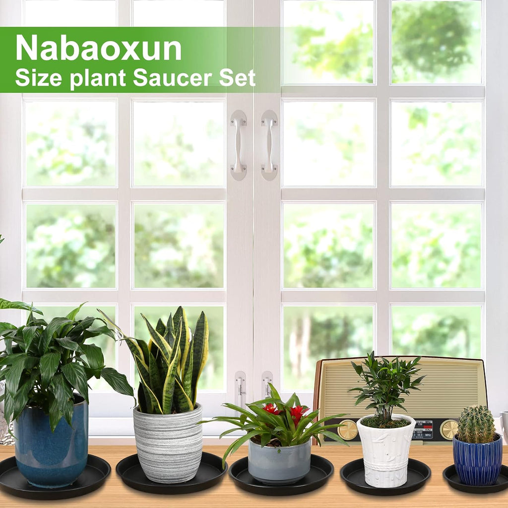8 Pack 10Inch 12Inch 14Inch 15 Inch Plant Saucer Plastic Plant Saucer Drip Trays Plant Saucers for Indoors Outdoor