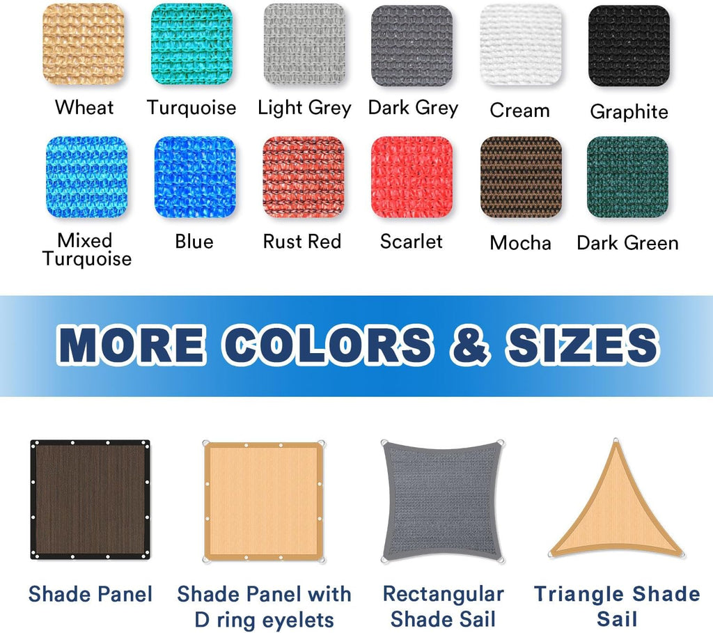 VICLLAX 90% Shade Fabric Sun Shade Cloth with Reinforced Grommets, Outdoor Sun Screen Fabric for Outdoor Patio Garden