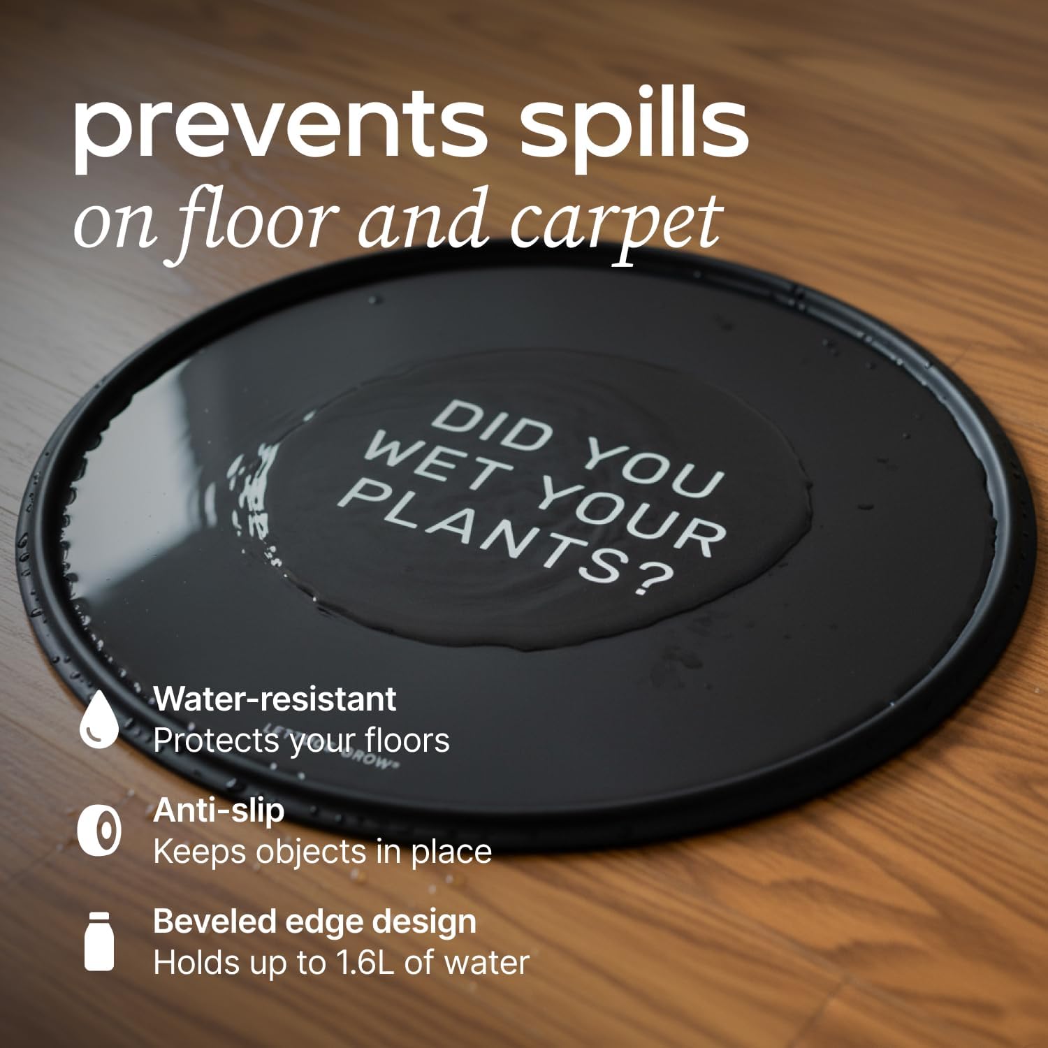 23in Silicone Plant Mat, Water Resistant Floor Protector Cover | For Potted Plants, Hydroponic Systems & Planters
