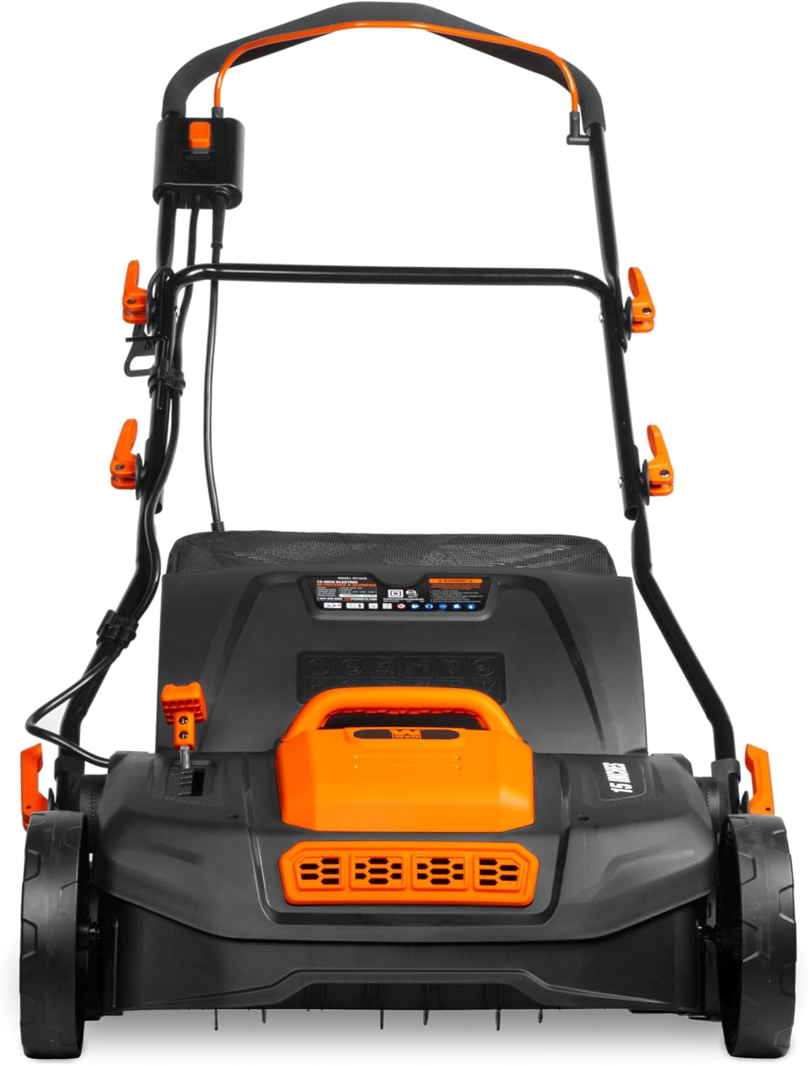 WEN 15-Inch 15-Amp 2-in-1 Electric Dethatcher and Scarifier with Collection Bag (DT1526)